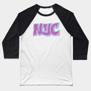 NYC (Pink/Ultra Blue) Baseball T-Shirt